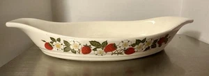 Vintage Sheffield Japan Erdbeeren in Creme AuGratin Schale Steinzeug 10" - Bild 1 von 8