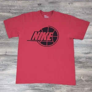 Vtg Y2K Nike Loose Fit Basketball T-shirt Red Black Graphic Retro Athletics - Picture 1 of 9