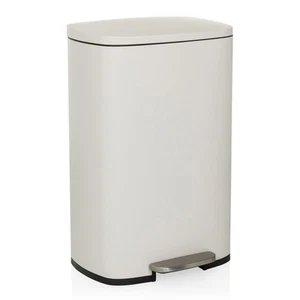 Mülleimer Abfalleimer mit Deckel Softclose 50 Liter Tretmülleimer hjh OFFICE - Bild 1 von 4