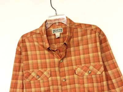 Duluth Trading Men's Breezeshooter Performance Plaid Shirt Size Large ALTERED - Image 1 of 4