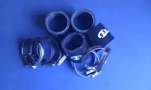 Silicone Hose 48mm Fluro Lined Bike Carb Fitting Kit BLACK - Bild 1 von 1