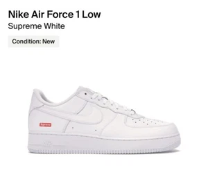 Size 10.5 - Nike Air Force 1 Supreme White - Picture 1 of 1