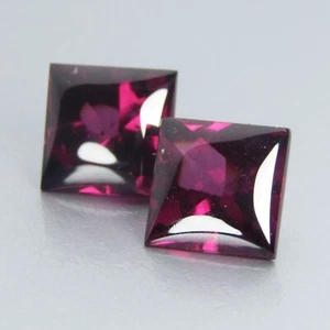 7.88Cts Natural Glorious Rhodolite Garnet 8.2mm Buff top Matching Pair Gemstones - Picture 1 of 4