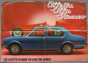 Alfa Romeo Alfetta Poster format brochure circa 1972 - Picture 1 of 2