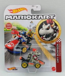 Hot Wheels Mario Kart Character Dry Bowser & Standard Kart VHTF - Picture 1 of 3