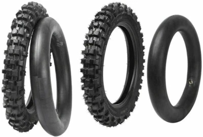 2.50-14 3.00-12 Tire +Tube set 80/100-12 60/100-14 CRF70 PW80 KLX110 KX65 TTR110 - Image 1 of 4
