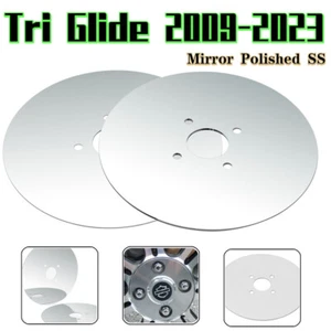 Mirror Polished Stainless Steel Wheel Disc Plates for Harley TRI GLIDE FLHTCUTG - Bild 1 von 7
