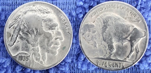 1935 BUFFALO INDIAN HEAD NICKEL 5 CENT Cover