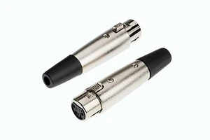 XLR 4-Pin Female Low-Impedance Connector Socket - QTY X1 - Picture 1 of 2