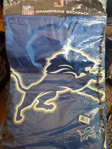 Detroit Lions -NFL Drawstring BackPack- NEW in Package made by FOCO Cover