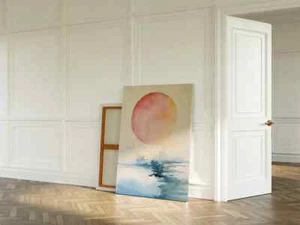 Pintura Zen Luna Vibrante Arte Japonés Impresión en Lienzo Sin Marco Arte de Pared Australiano - Imagen 1 de 4