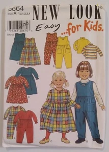 SIMPLICITY #6664 CHILD SIZES 1/2-1-2-3-4 DRESS SHIRT ROMPERS PATTERN UNCUT - Picture 1 of 3