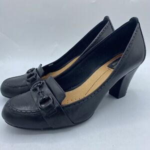 Clarks Artisan Dark Brown Leather 3" Heels Women's Size 8.5 Shoes
