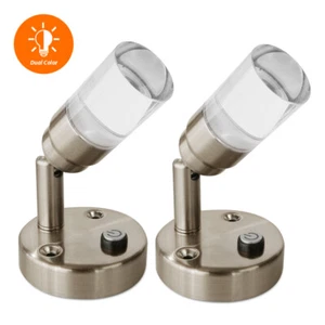 2PCS 12V Swivel RV Interior LED Reading Light Book Bed Lamp Camper Trailer Van - Picture 1 of 19