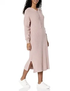 The Drop Women's Claudia Cuddle Hoodie Midi Dress - Small Pink - Picture 1 of 7