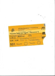 DEL Sammler Ticket: EHC ICE TIGERS NÜRNBERG - HANNOVER SCORPIONS 01.04.2010 - Bild 1 von 1