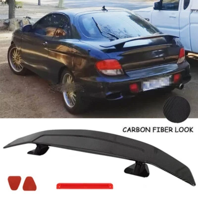 For Hyundai Tiburon Coupe Carbon Fiber Look 46" GT Rear Trunk Spoiler Tail Wing - Image 1 of 4