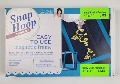 DIME Snap Hoop Monster Magnetic Embroidery Frame, Babylock, Brother, 4x4, LM3 - Image 1 of 4