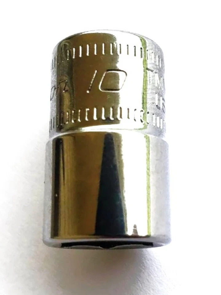 2015 Snap-on Tools 1/4 Drive 10mm Metric 6 Point Shallow Chrome Socket TMM10