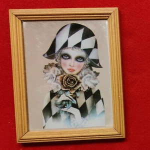 QUADRO A SPECCHIO PRINTED MIRROR MIRA FUJITA ARLECCHINO HARLEQUIN SCANDECOR - Imagen 1 de 2