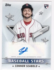 Tarjeta autografiada 2022 Topps estrellas de béisbol Connor Seabold Boston Red Sox - Imagen 1 de 1