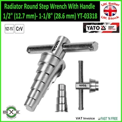 Radiator Round Step Wrench With Handle 1/2" (12.7 mm)- 9/8" (28.6 mm) YT-03318 - Image 1 of 2