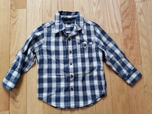 Camisa Top Niños BABY GAP Cuadros Azul Abotonada Talla 4T - Imagen 1 de 1
