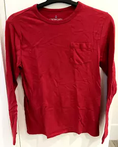 Camicia girocollo Crewcuts ragazzo rossa manica lunga taglia 14 - Foto 1 di 2