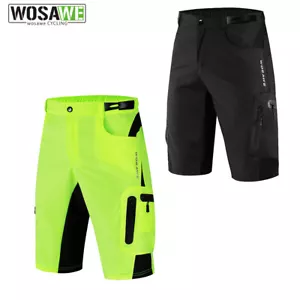 Pantalones cortos holgados WOSAWE MTB bicicleta de montaña deporte pantalones cortos almohadillas ropa interior - Imagen 1 de 16