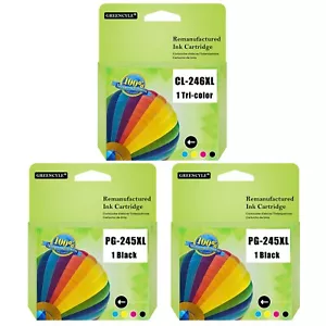 2xPG-245XL+1xCL-246XL Ink Cartridge For Canon MG2520 MG2525 MG3000 TS3120 TS3322 - Picture 1 of 10