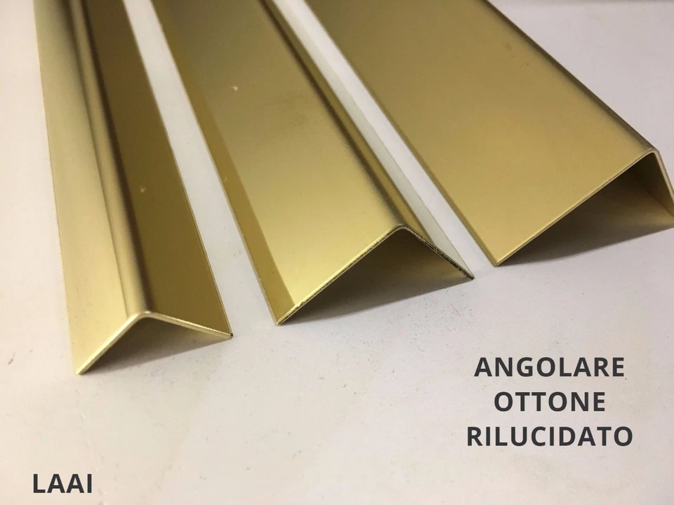 Angolare in OTTONE Lucido da 50 x 50 x 1 - Immagine 1 di 1