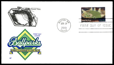 2001 Fenway Park FDC Baseball's Legendary Playing Fields Farnam Cachet - Image 1 of 2