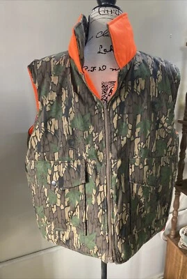 Sports Afield Hunting Vest Large Camouflage Reversible Orange Insulated - Image 1 of 4