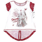 Disney Parks Toddler White Red Short Sleeve Minnie DLR Castle T Shirt Top Sz XXS