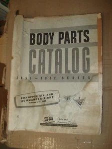 1951-1952 STUDEBAKER CHAMPION COMMANDER BODY PARTS CATALOG NUMBERS BOOK LIST - Picture 1 of 8
