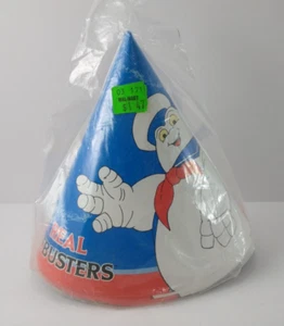 Vintage 1980's The Real Ghostbusters BIRTHDAY PARTY HATS Set of 6 NEW! Staypuft - Picture 1 of 5