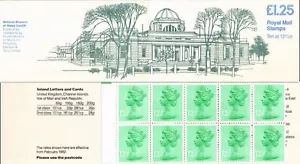 GB 1982 Yvert C 1018-1 £1.25 booklet National Museum Wales Cardiff - Picture 1 of 1