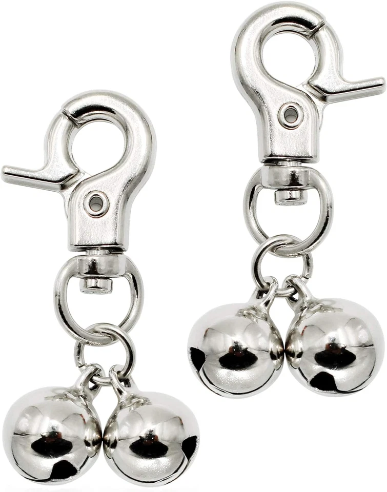 Bells for Dog Collars - 2 Pack Stainless Steel Bell Necklace for Dogs & Cat - Pe - Image 1 of 4