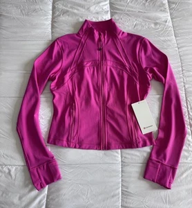 New Size 12 Lululemon Nulu Cropped Define Jacket SNCP Sonic Pink RARE NWT - Picture 1 of 12