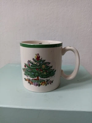 SPODE POTTERY ENGLISH CHRISTMAS TREE MUG cup - Image 1 of 4