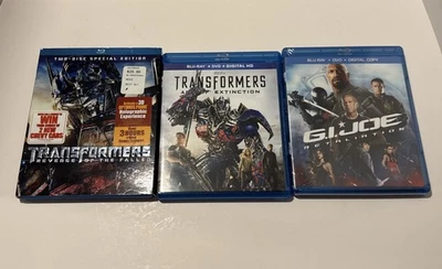 Three Pack Blue Ray Disc Transformers @ G.I. Joe Retaliation Movies Lot - Image 1 of 4