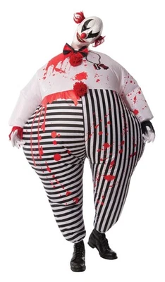 Inflatable Evil Clown Adult Sized Costume, As Shown, Men's Standard US, for H... - Image 1 of 3