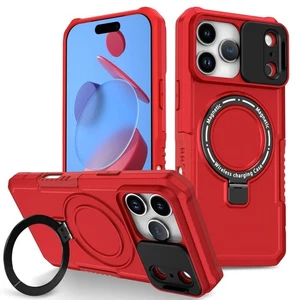 Shockproof Magnetic Case For iPhone 17 Pro Max Anti Fingerprint With Kickstand - Picture 1 of 110