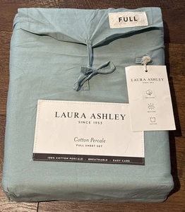 Neu Laura Ashley Mintgrün Full Size 100% Baumwolle Perkal Lakenset - Bild 1 von 3