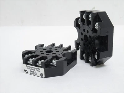 229575 New-No Box; Custom Connector RB08-PC Lot-2 Relay Socket; 600V; 10A; 8PIN - Image 1 of 4