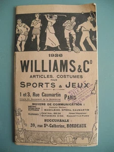 Williams Katalog Artikel Kostüme Sport Spiele 1926 Golf Sporting Goods Katalog - Bild 1 von 9