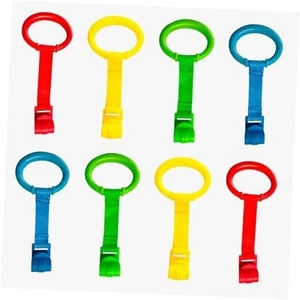 8 PCS Baby Pull Up Rings, Toddler Walking Exercise Stand Up Rings for Baby - Picture 1 of 8