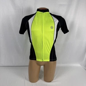 Canari Men’s Cycling Road Bicycle Jersey HiViz Green Black and White Med - Picture 1 of 4