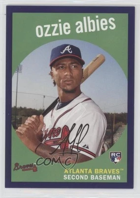 2018 Topps Archives 1959 Design Purple /175 Ozzie Albies #18 Rookie RC - Image 1 of 2
