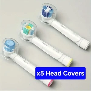 5pcs Electric Toothbrush Covers Case Compatible For Oral B Toothbrush Round Head - Picture 1 of 4